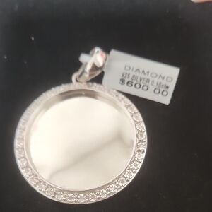 Memory Diamond Pendant 0.15ctw 925 Sterling Silver